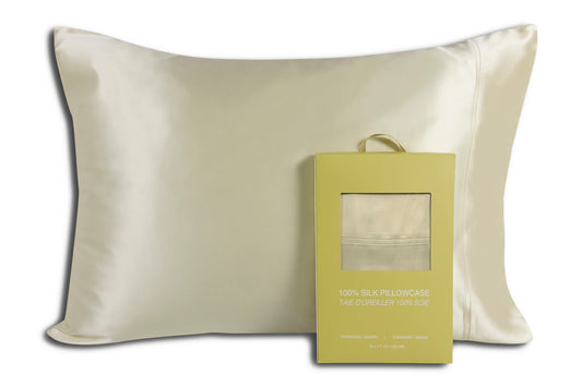 FAIRMILE SILK Ivory Pillowcase King Size 20x37" (no insert included)