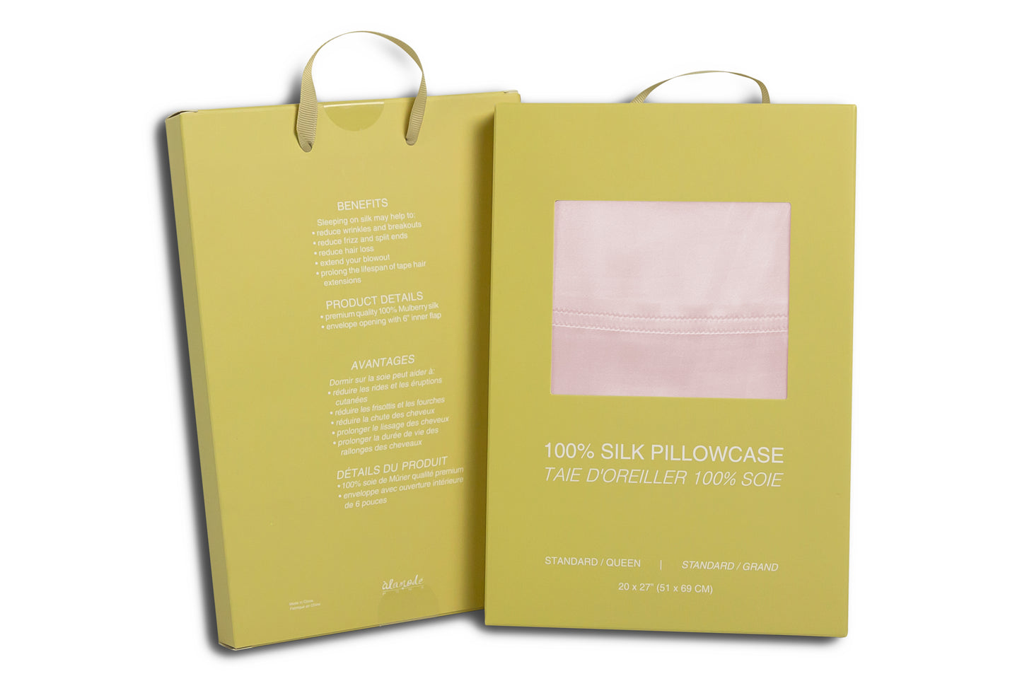 FAIRMILE SILK Pink Pillowcase Standard Size 20x27" (no insert included)