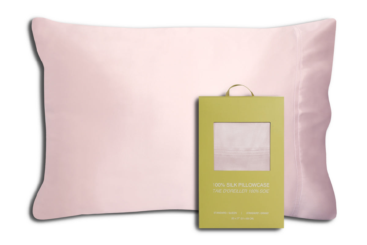 FAIRMILE SILK Pink Pillowcase Queen Size 20x30" (no insert included)