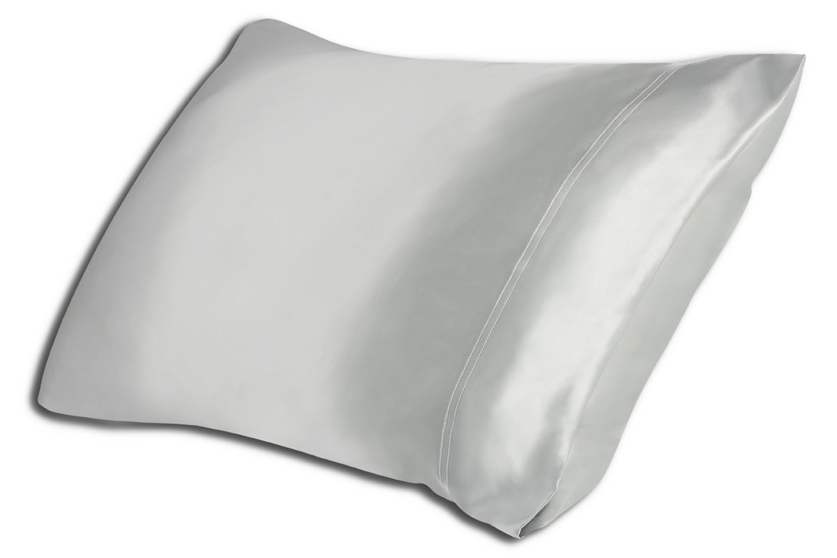 FAIRMILE SILK Silver Pillowcase Queen Size 20x30" (no insert included)