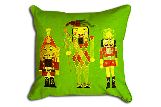 NUTCRACKER Green 18x18" Cushion Cover (no insert)