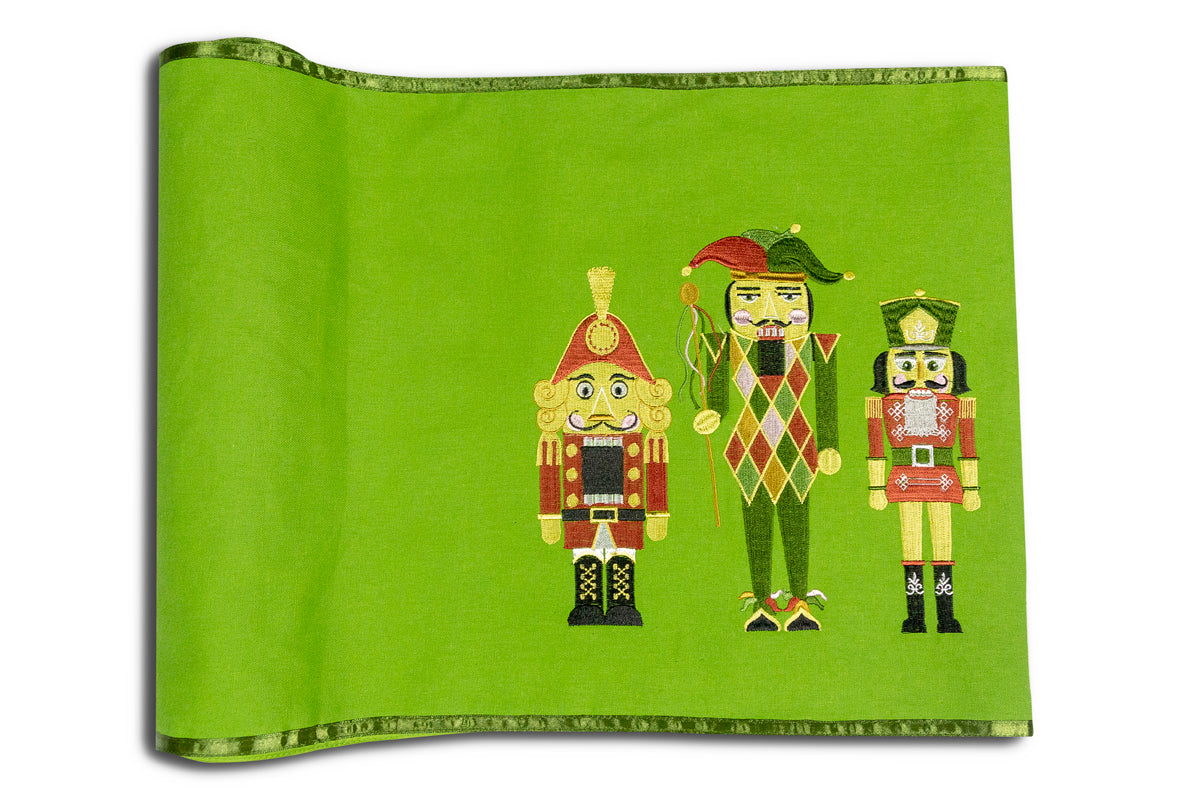 NUTCRACKER Green Runner 90x16"